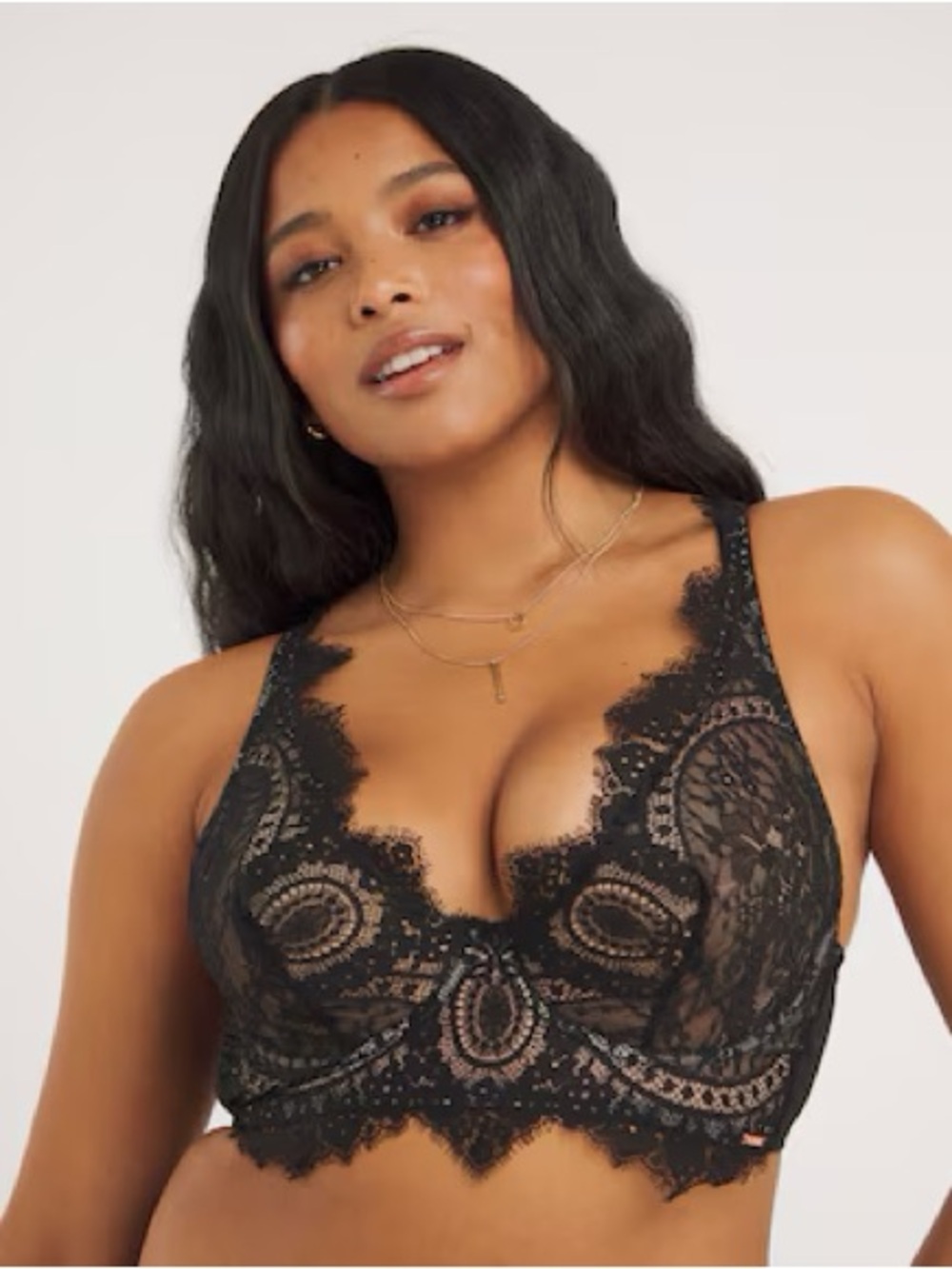 46C Figleaves Curve Lace Black Bra with High Apex